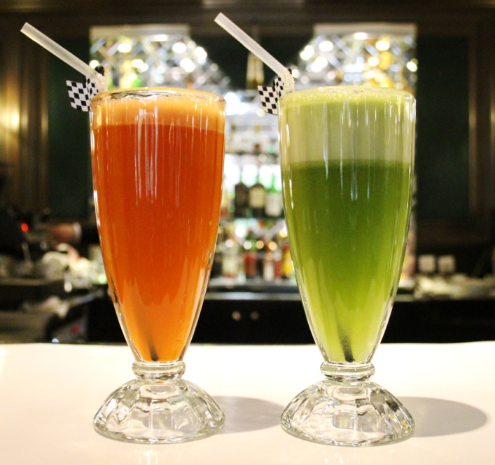 Colorful Fruit and Vegetable mixed Juices